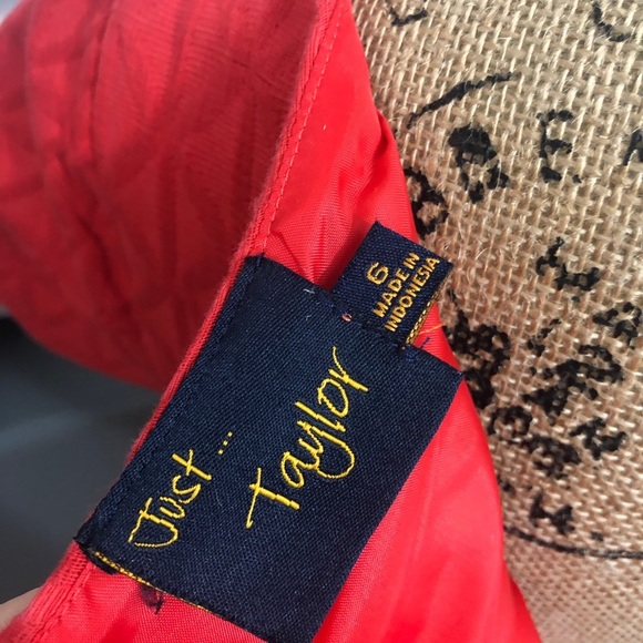 Just Taylor jacquard capped sleeve orange dress 💕 - Picture 5 of 6